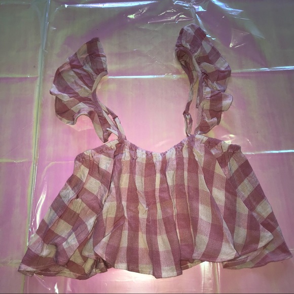 NWT ASOS pink gingham crop blouse🌸💗 - Picture 5 of 7